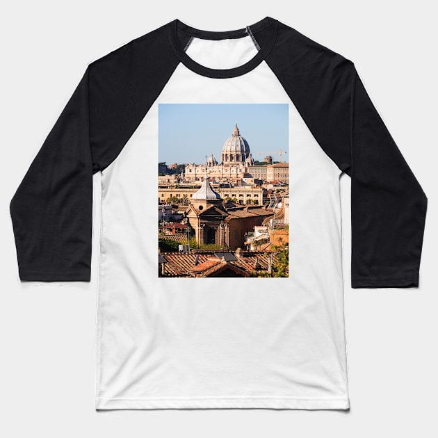 St. Peter's Basilica Baseball T-Shirt by ansaharju